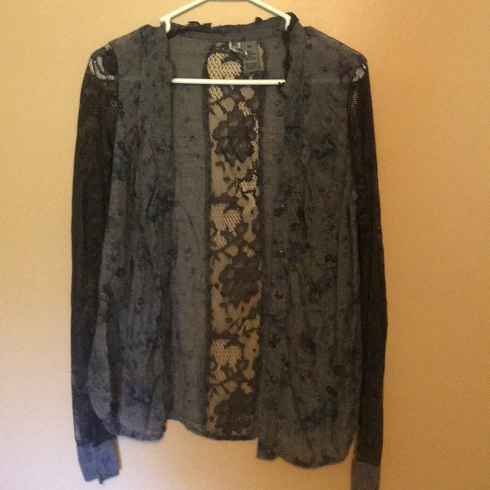 Lace long sleeve shirt